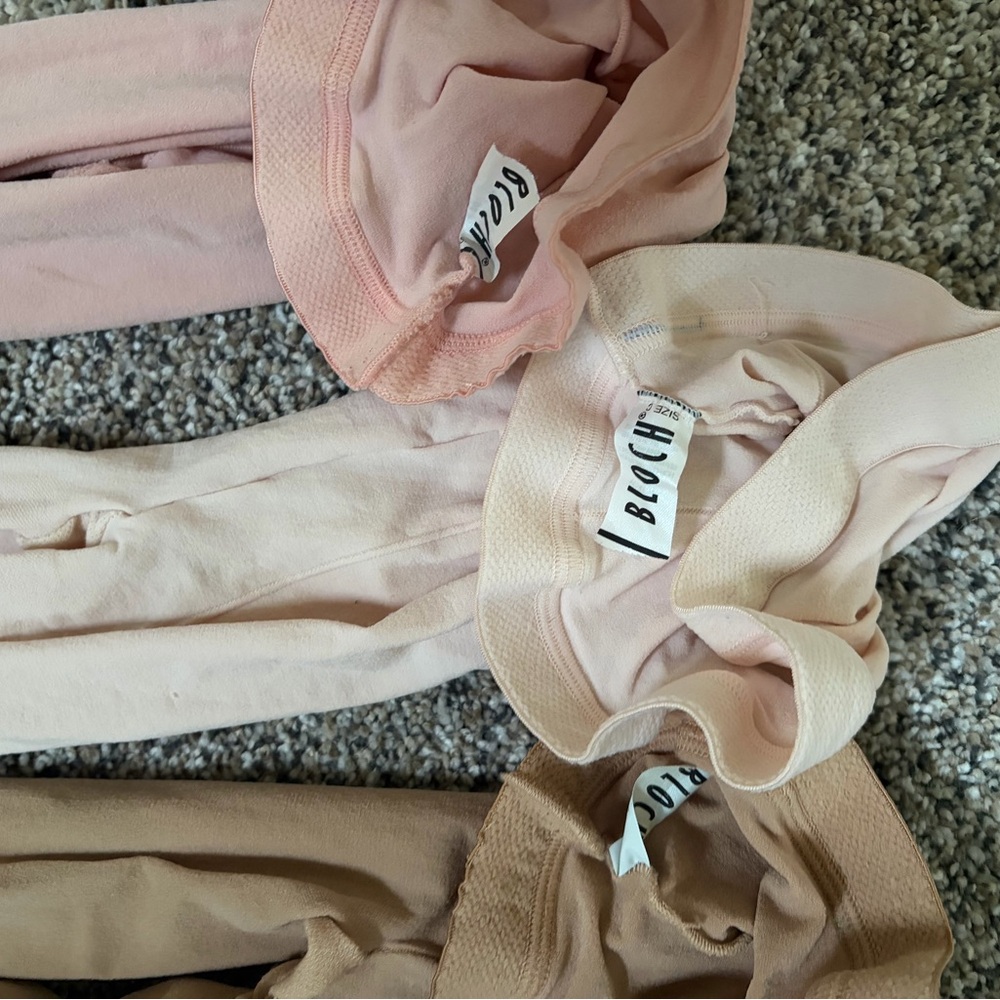 Bloch Ballet Tights Trio in Pink, Cream, and Tan - Picture 2 of 2